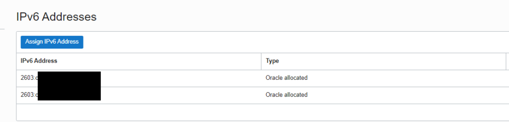 oci vnic ipv6